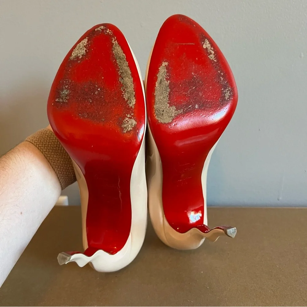 Christian Louboutin Baby Pink “Wawy Dolly 100mm” Stiletto Heels - Picture 6 of 11